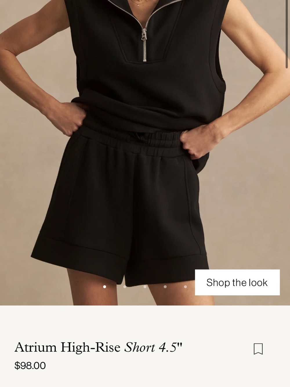 Atrium High-Rise Shorts 4.5" - Black